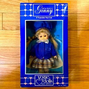 The world of Ginny 8 inch poseable vinyl doll. Vogue made w love. No 70001 NIB